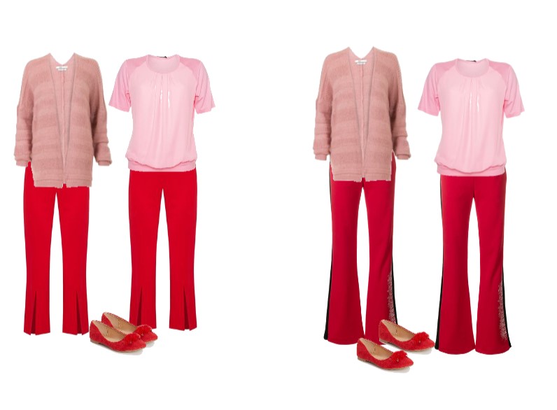 Kleurencombinatie rood met roze