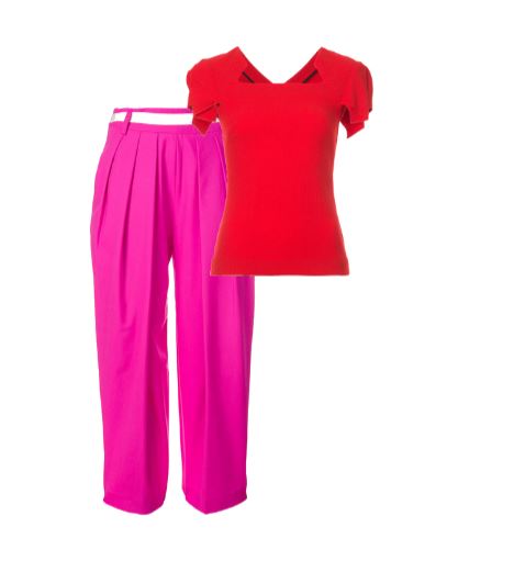 rood met roze